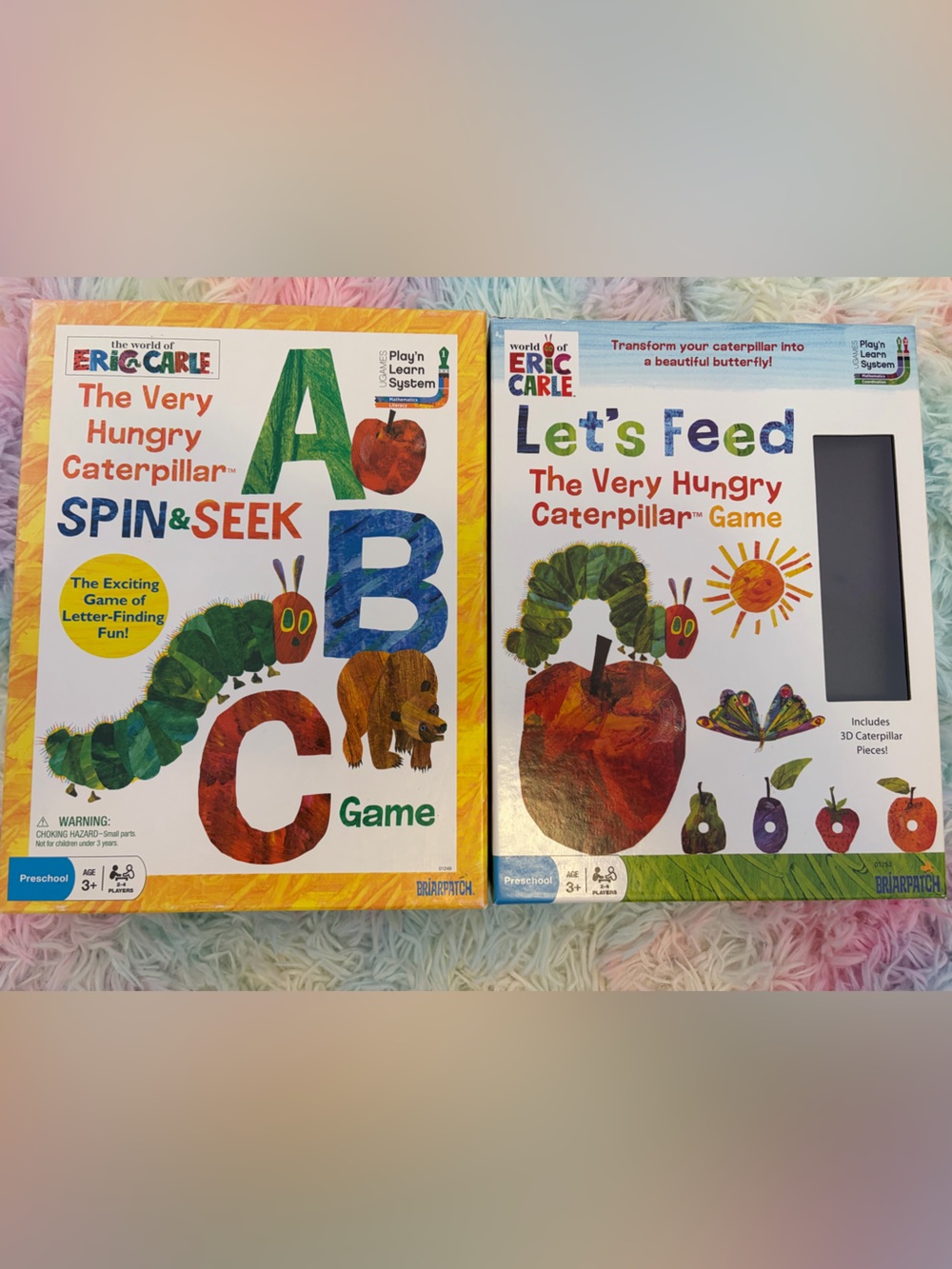 Set of 2 Very Hungry Caterpillar board games for kids